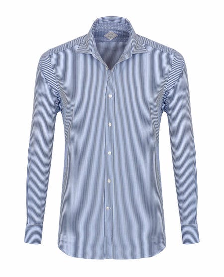 Camicia luxury vintage a righe bianca e blu 168fh- francese_0
